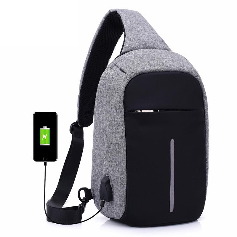  Tas  Selempang  Anti Maling With USB  Charger Shopee Indonesia