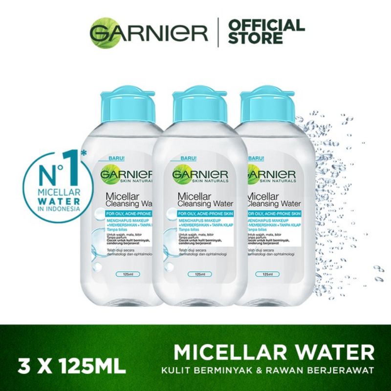 `ღ´ PHINKL `ღ´ GARNIER Micellar Water pembersih wajah dari makeup menghilangkan bedak foundation sekali usap