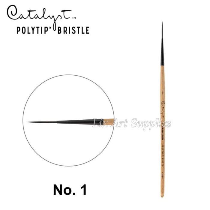 

(TERLARIS) Kuas Princeton Catalyst Polytip Bristle - Rigger / Liner Brush No. 1