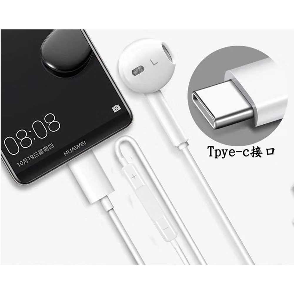Earphone Music Headset Smartphone In Ear USB Type C Mic Erphone Handset Musik Hendset Gadget