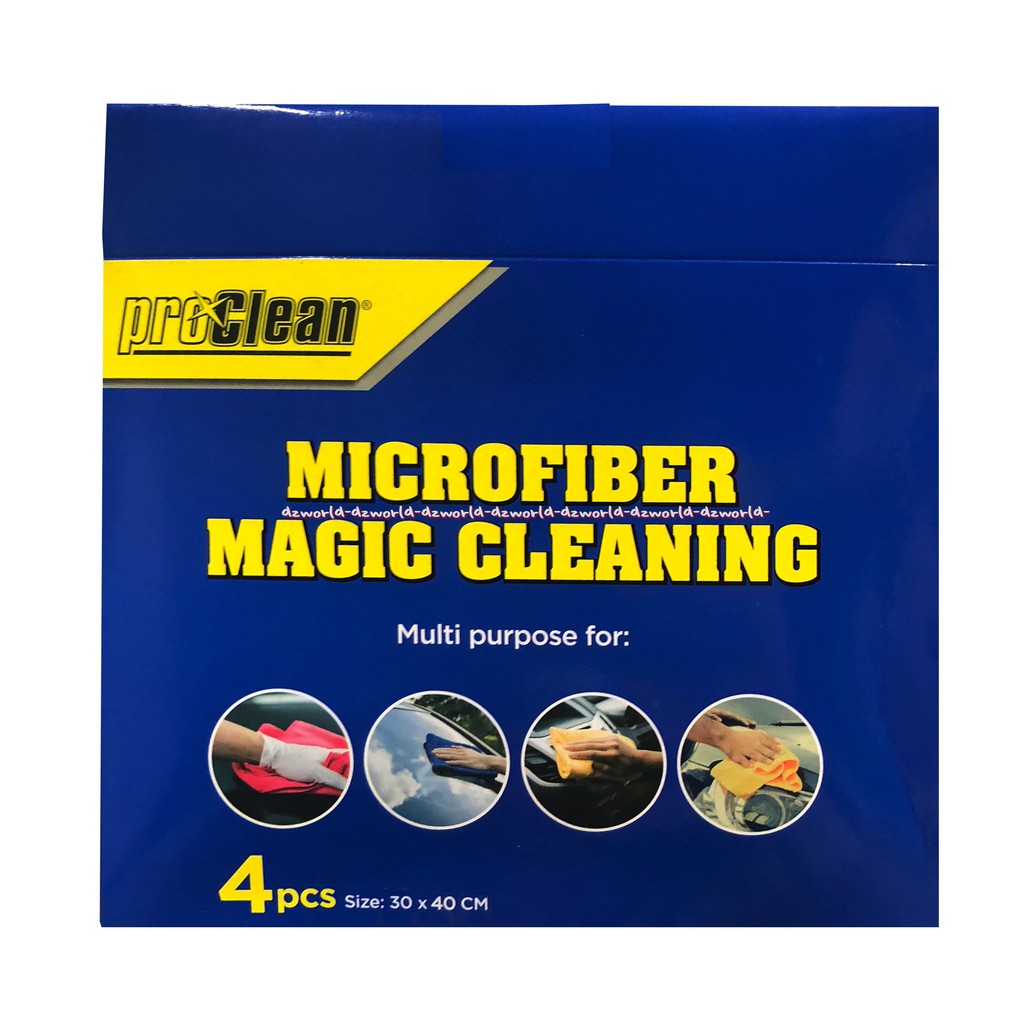 Proclean Microfiber Magic Cleaning  4Pcs Kain Lap Mobil Kain Lap Pro Clean Cloth Clothes Mikrofiber Micro Fiber