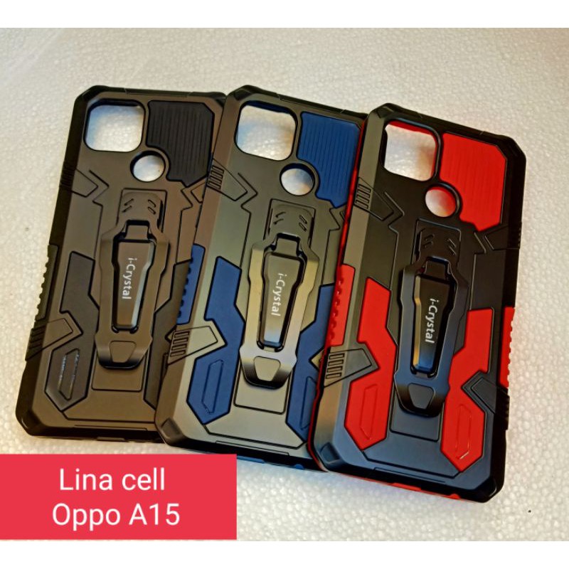 Casing Hp Robot Case Armor Kickstanding Untuk Oppo A15