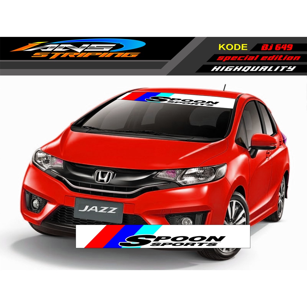 DECAL STICKER KACA DEPAN MOBIL JAZZ /STIKER MOBIL BRIO / AGYA / AYLA / YARIS / MOBILIO / SEDAN BJ649