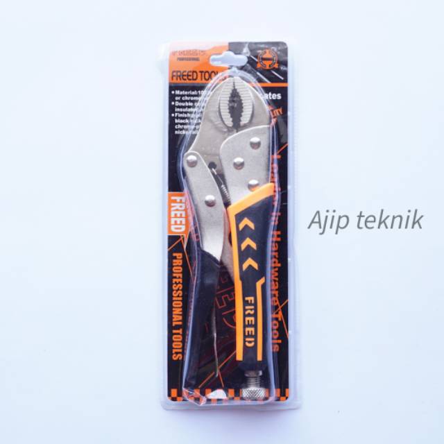 Tang Buaya Gagang Karet 10&quot; Freed Locking Plier Heavy Duty