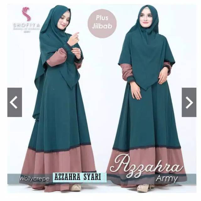 Azzahra syari baju gamis wanita pakaian muslim gamis lebaran