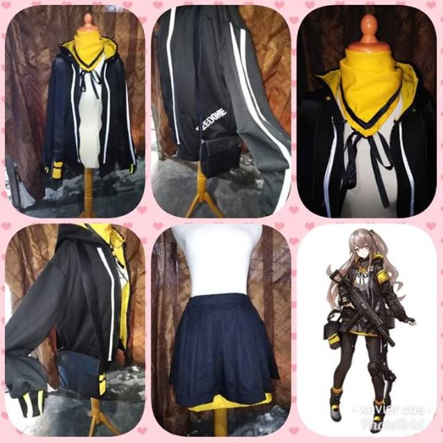 Costume Cosplay UMP45 tanpa kemeja girls frontline