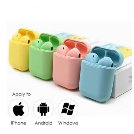 Headset Bluetooth inpods i12 macaron - Headset bluetooth i12 warna