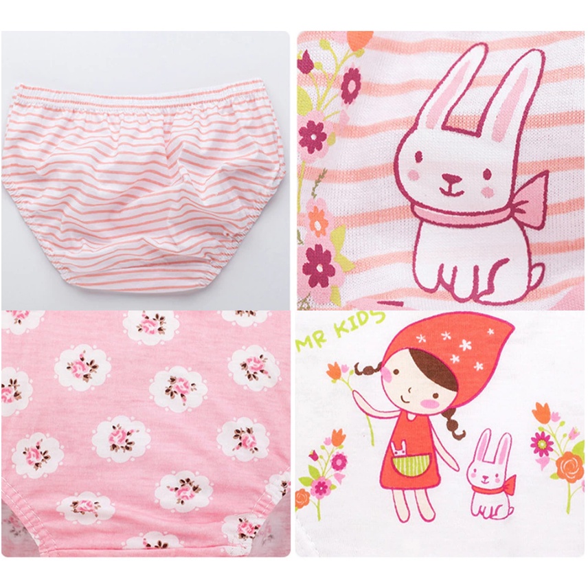 SET Celana Dalam Anak Perempuan Celana Dalam Katun Anak dengan Box Kolor Anak Perempuan Import Rabbit