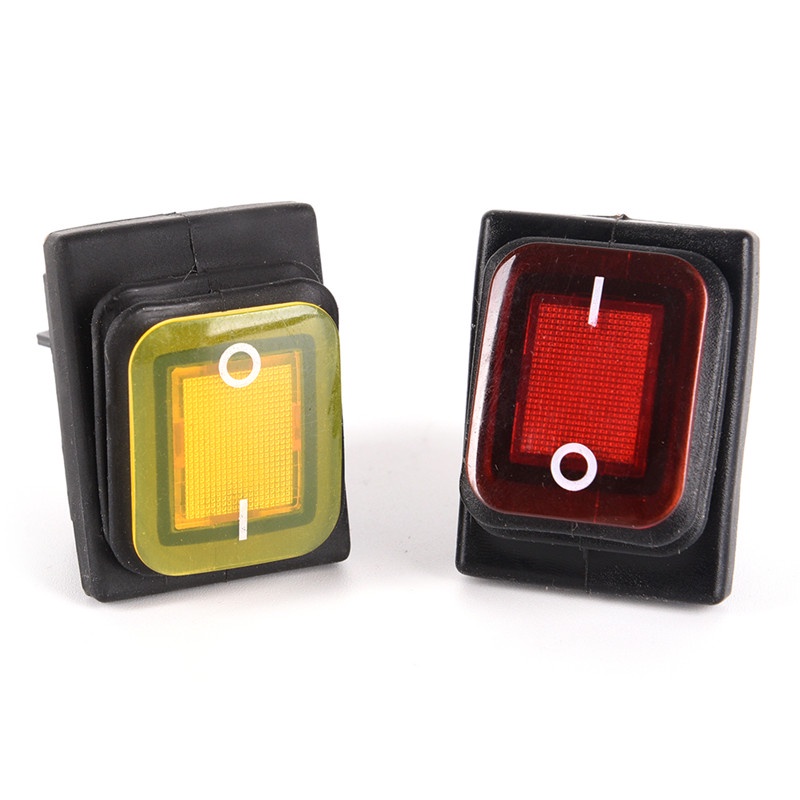 【Theredsunrisesiwy.id】Waterproof 4 Pin 12V LED Rocker Toggle Switch Momentary Car Boat Marine On-off