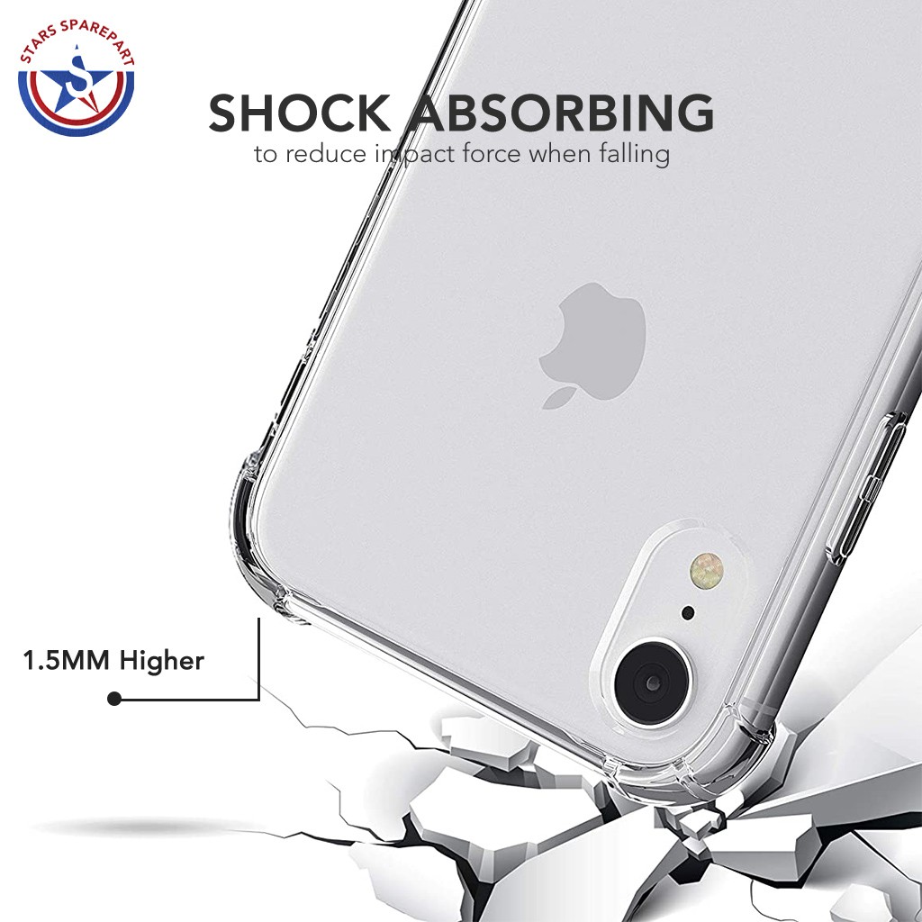 Anti Shock iPhone X XS XR XS MAX Transparan Bening Acrylic Clear Perfect Fit Casing-1