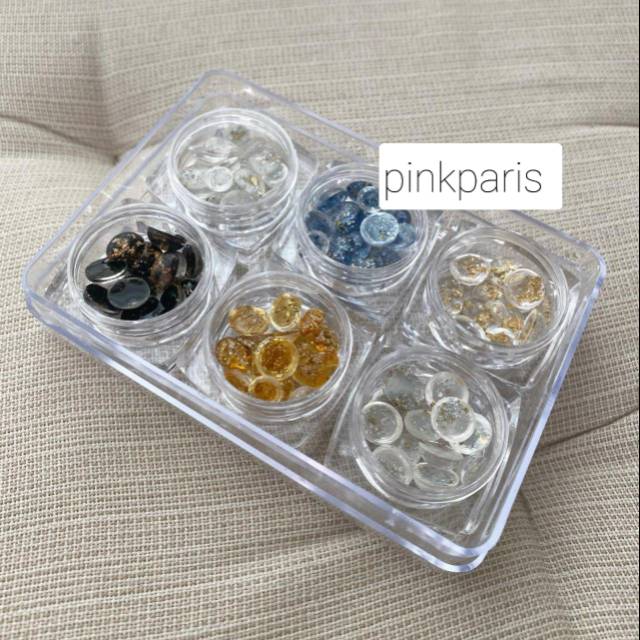 Glass gems set - batu berlian kaca manik