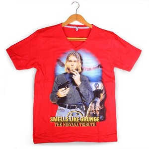 Kaos Nirvana - Smells Like Grunge - Biru - Distro Quality