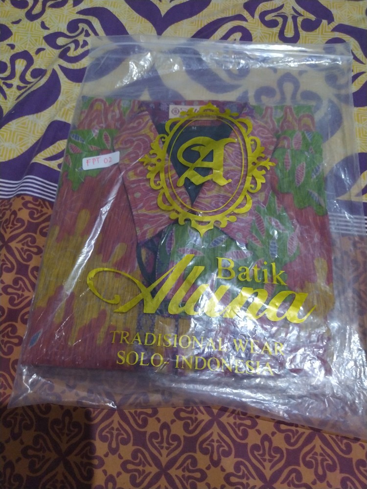 Batik Pria Pendek Tenun Super Premium Batik Solo Lengan Pendek Aluna Fpt 002