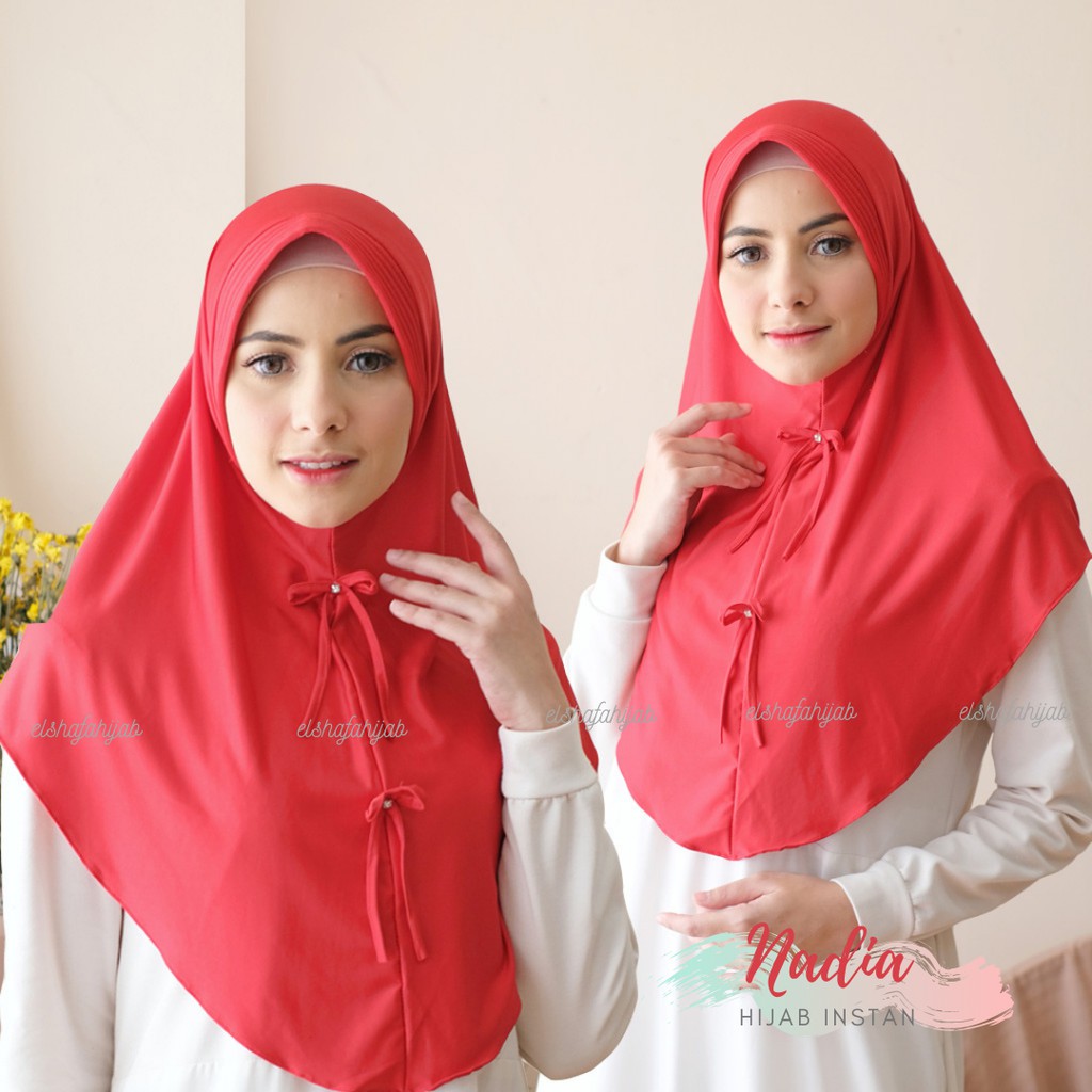 KERUDUNG BERGO JERSEY TERBARU / HIJAB INSTANT MURAH / JILBAB INSTAN LANGSUNG PAKAI HARGA MURAH / KERUDUNG INSTAN NADIA