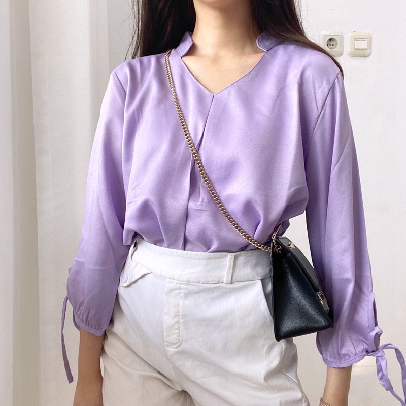 RAYLE Blouse Korea Long Sleeve Tunik Wanita 0286