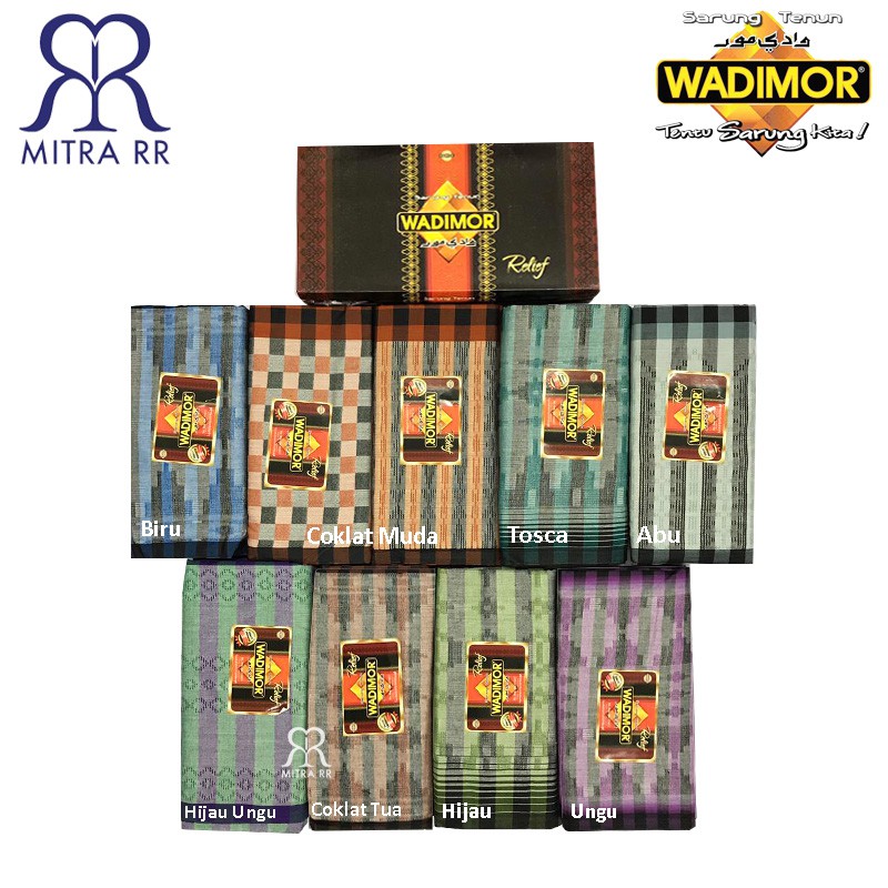 Sarung Tenun WADIMOR motif RELIEF Melayu Satuan / RELIEF Tumpal Satuan / Grosir Sarung Dewasa