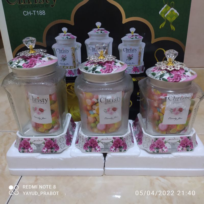 toples kaca kristy fiorenza  set 3 segi ch-T188