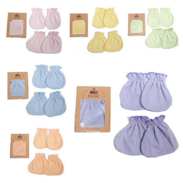 Sarung Tangan Bayi Set Nia Premium Polos- Sarung Tangan Bayi Murah / Sarung Tangan Kaki Bayi NIA