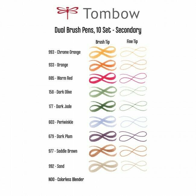 Tombow Dual Brush Pens Set - Secondary