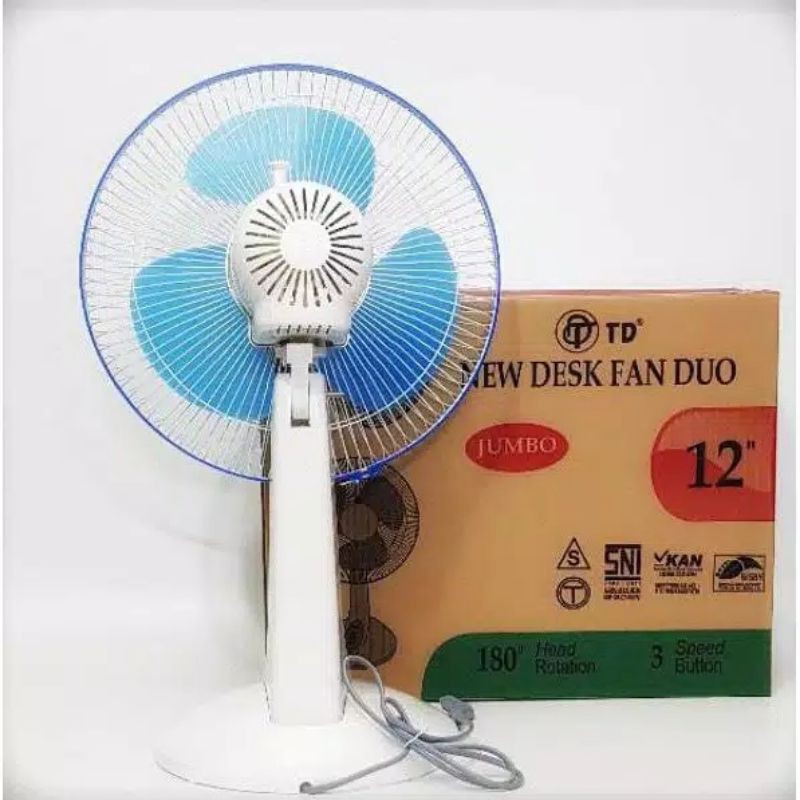 Kipas Angin Desk Fan TD 12&quot; Jumbo 2 in 1