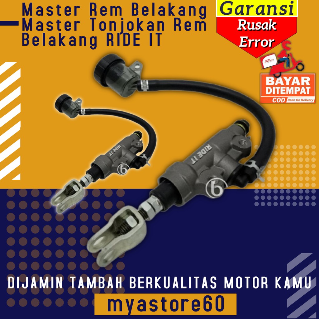 Master Rem Belakang Master Tonjokan Rem Belakang RIDE IT Sparepart Aksesoris Variasi Motor