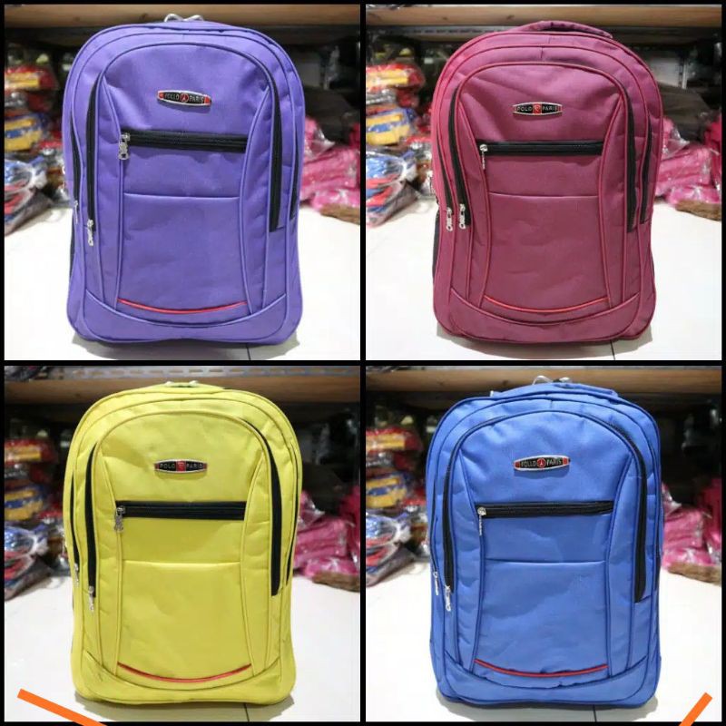 Jual Tas Ransel Sekolah Warna Cowok Cewek SMP SMA Kuliah Terbaru