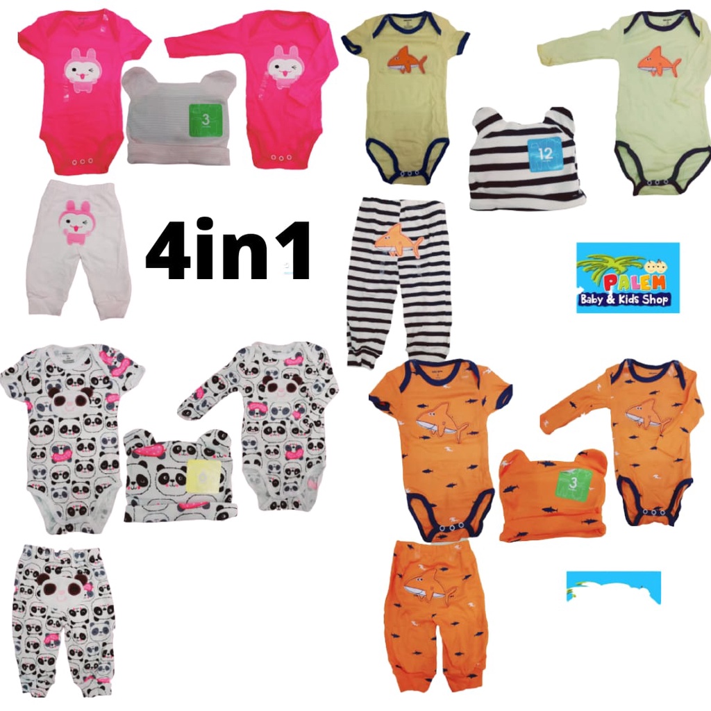 jumper pendek panjang 4in1 baby grow