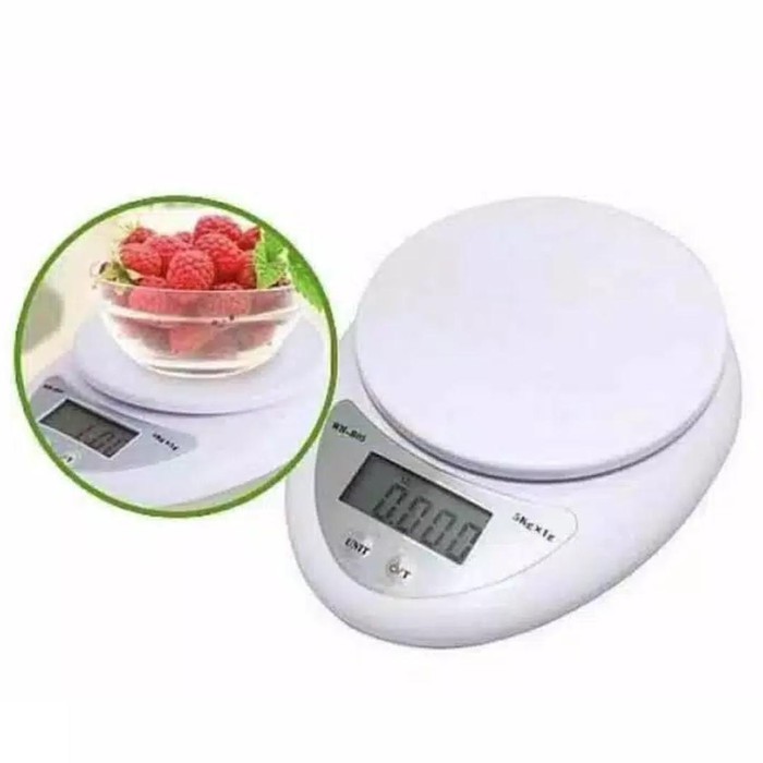 timbangan digital mangkok , timbangan kue digital electronic 5kg LS-05 , free batterai