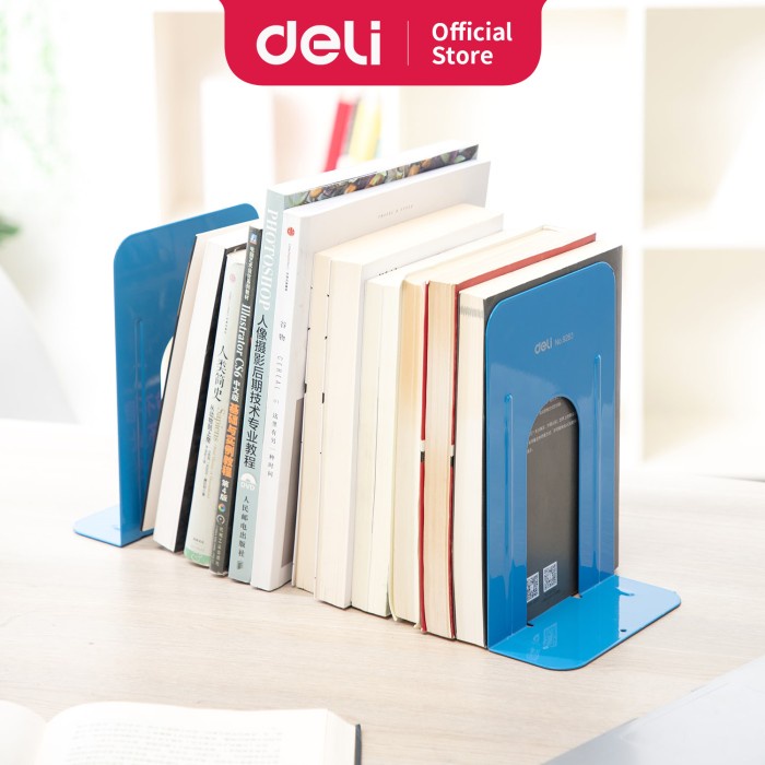 

READY Deli E9263 Book End/Penahan Buku-Metal Book End 228mm - Hitam DISKON