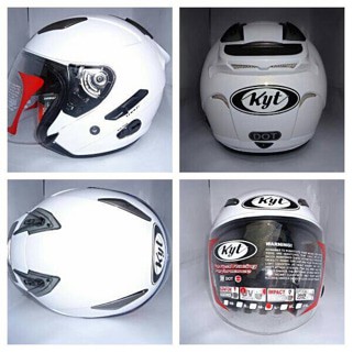 KYT GALAXY WHITE PUTIH HELM DOUBLE VISOR