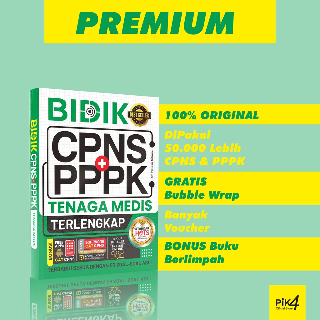 Premium Buku Bidik CPNS + PPPK Tenaga Medis Terlengkap 2021 - 2022 ASN skd skb