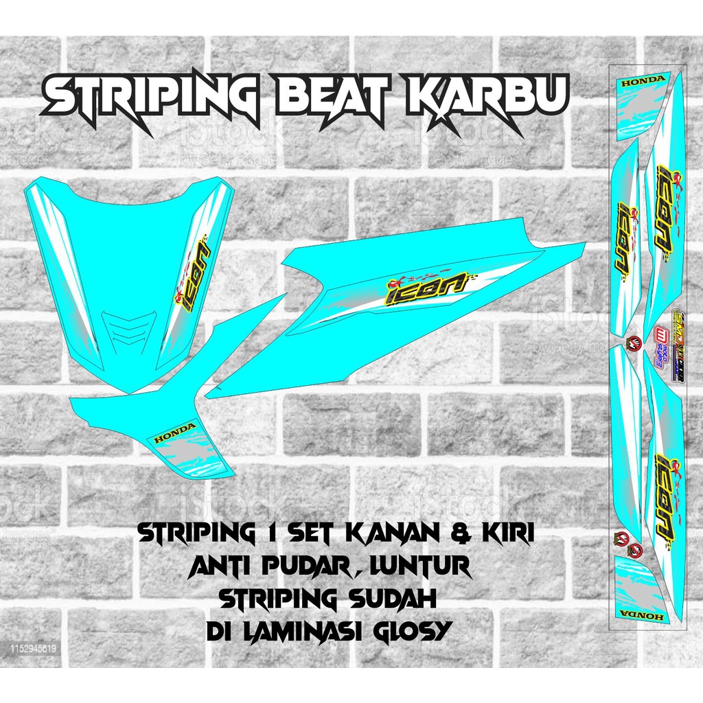 STRIPING STICKER VARIASI BEAT KARBU ICON SPOT