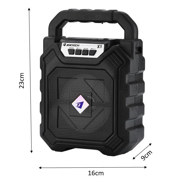 KISONLI - Speaker Bluetooth Tenteng Plus Mic Karaoke, Radio, USB, Micro SD - Jertech X1-4