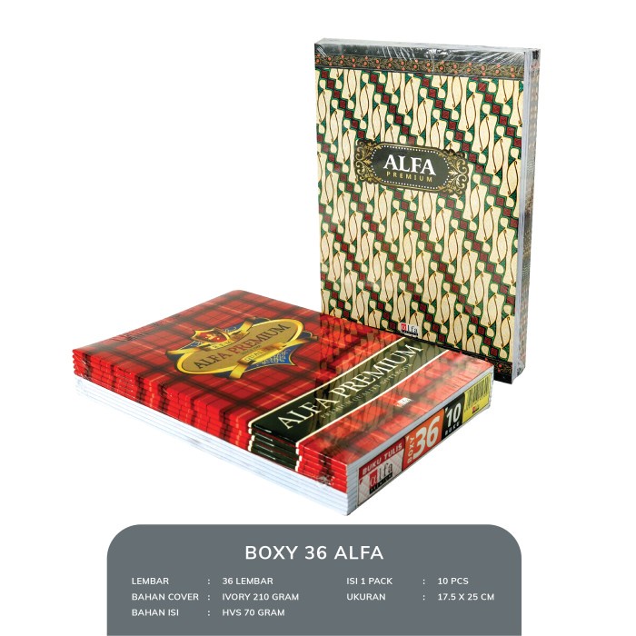 

Terlaku Buku Tulis Boxy 36 Alfa Premium