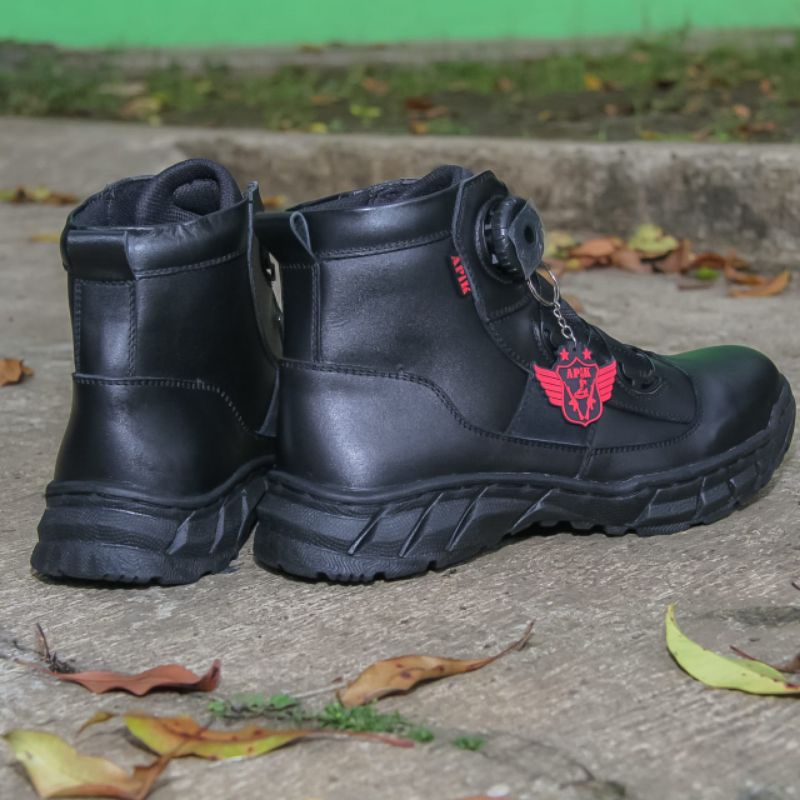 SEPATU PDL TALI PUTAR PENDEK MIDTREX APIK BAHAN KULIT SAPI ASLI SEPATU PDL DINAS LAPANGAN TNI POLRI SECURITY SATPAM SEPATU PDL POLANTAS MODEL TERBARU