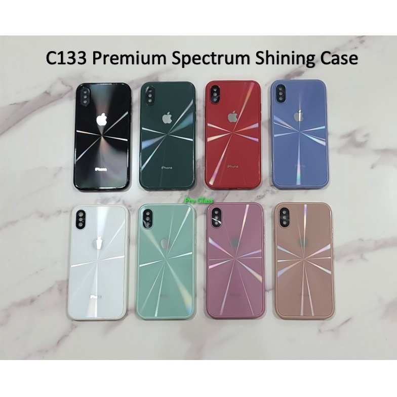 C133 Iphone X / XS / XR / XS MAX / 11 / 11 PRO / 11 PRO MAX / 12 / 12 PRO / 12 PRO MAX Spectrum Shining Silicone PC Case