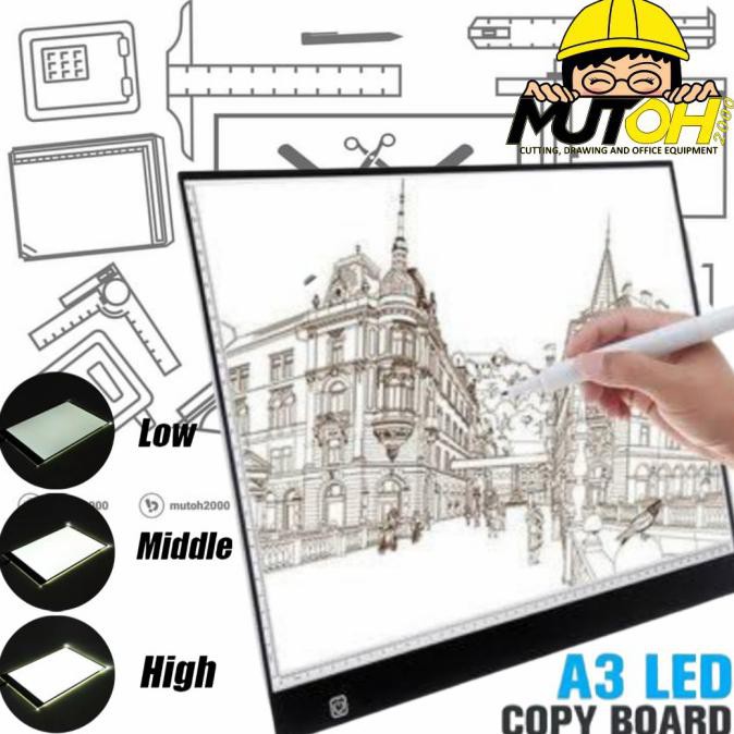 

Spesial Drawing Tracing A3 Copy Board Papan Jipak Led Light Pad Ultra Slim A3 Promo