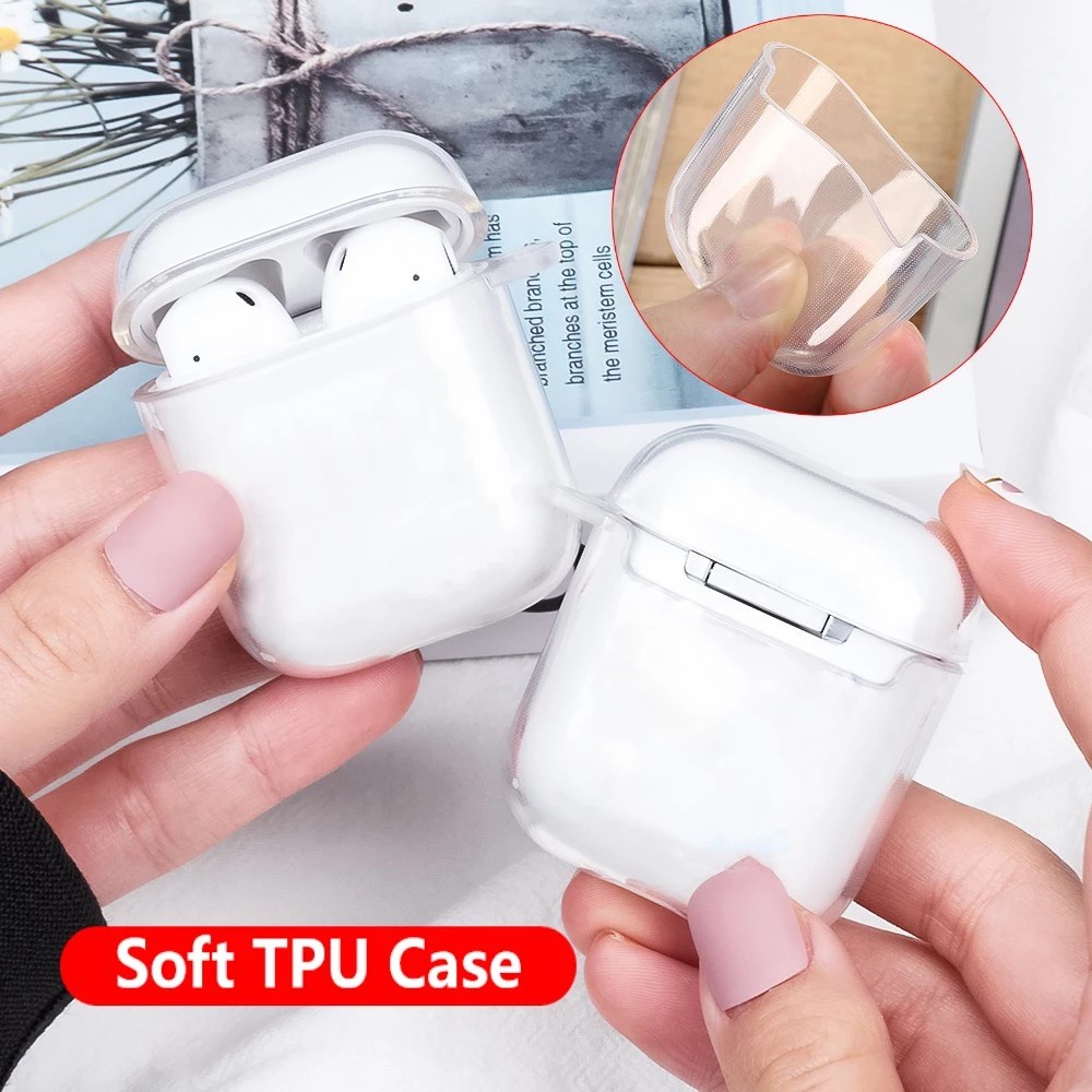 Soft Case Silikon TPU Transparan Cover AirPods 1 2 3 4 Pro 2