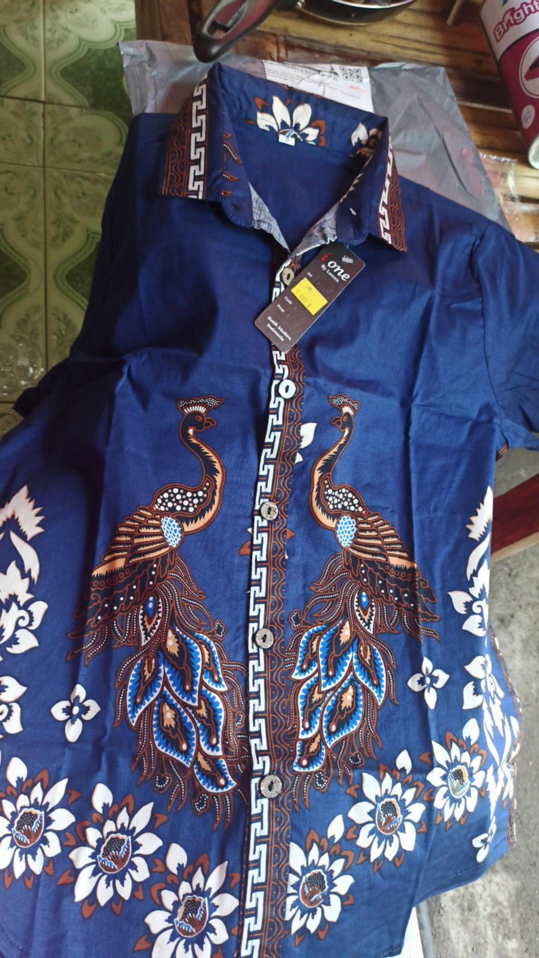 Dress/kemeja Batik Anak Jm Navy / Seragam Batik