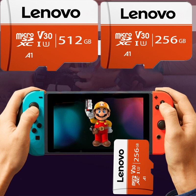 Lenovo 512GB Kartu Memori Micro SD TF Mini Flash Kecepatan Tinggi 256GB