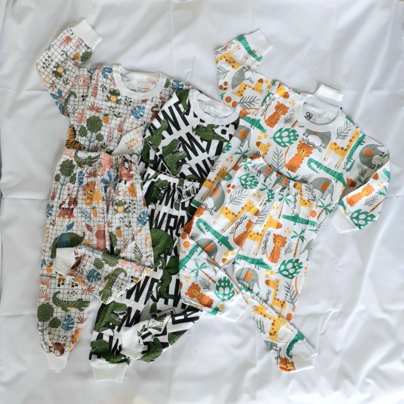 Petitaru - Fauna piyama set (baju tidur motif set anak/bayi)