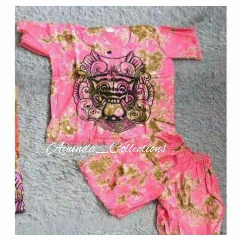 [PROMO] Baju Setelan Anak Motif Barong Bali