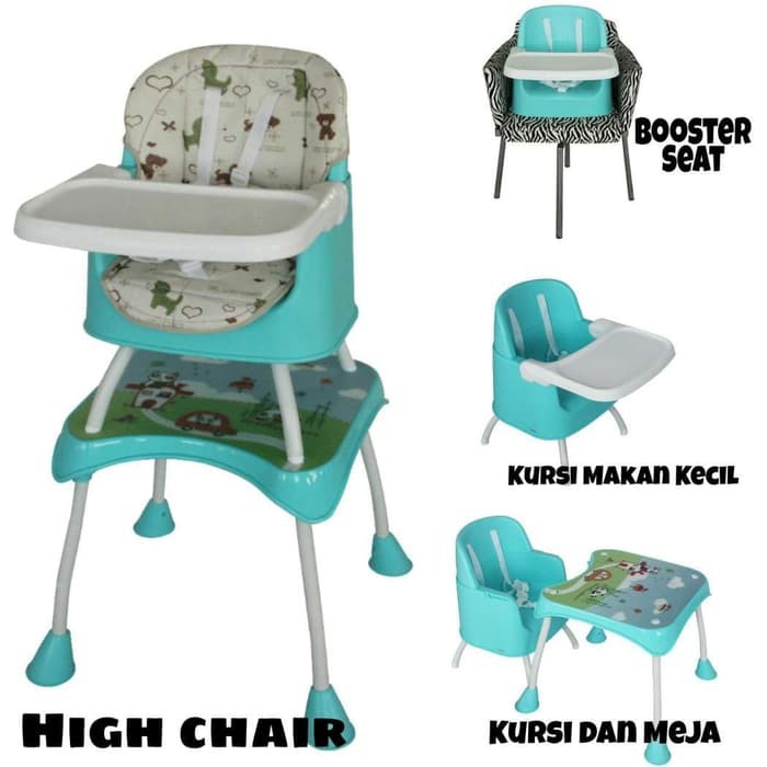 Baby Safe High Chair and Booster Seat Green Tempat Duduk Bayi - Green