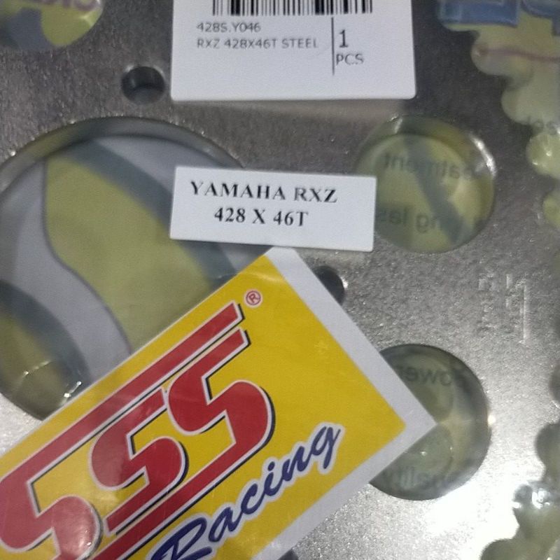SSS RXZ GER 428 GEAR BELAKANG PNP RXZ RX KING JUPITER VEGA CRIPTON FIZR RX SPECIAL Z125 TIARA ALFA mx135-SSS 428 x 46