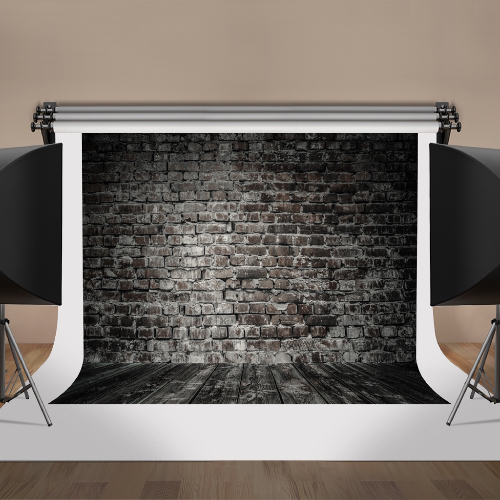 Backdrop Background Motif Dinding Bata Warna Hitam Untuk Foto Studio Shopee Indonesia