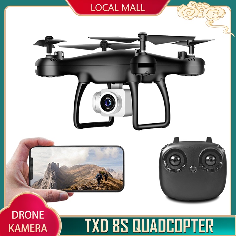 TXD 8S (L) Drone Quadcopter Dengan Baterai WIFI Remote Control 200 Meter Mini Camera FULL HD 1080p O