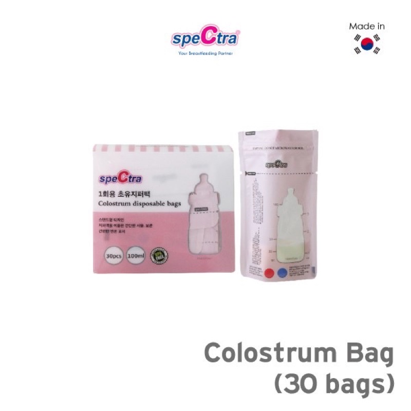 Spectra Colostrum Bags - Kantong ASI 100 ml/Colostrum bag (pink) 100ml