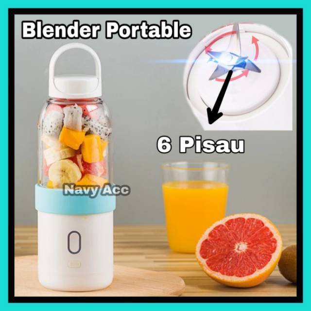 Blender Portable 6 Pisau - Yiloo Juicer Cup - Mini Shake n Take Portable