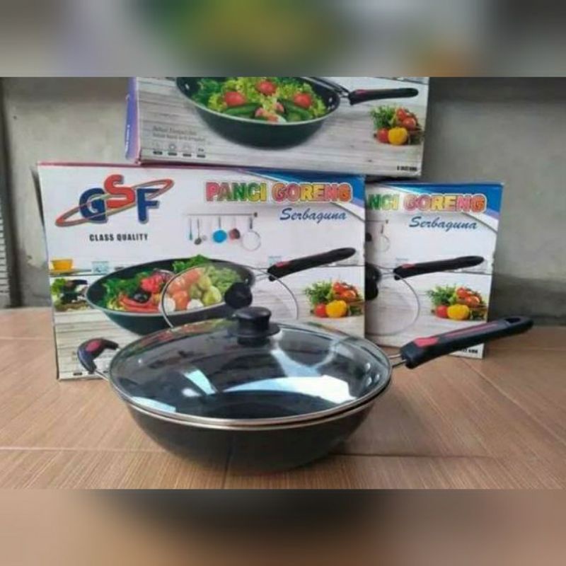 panci wajan goreng GSF G 1032 K plus tutup