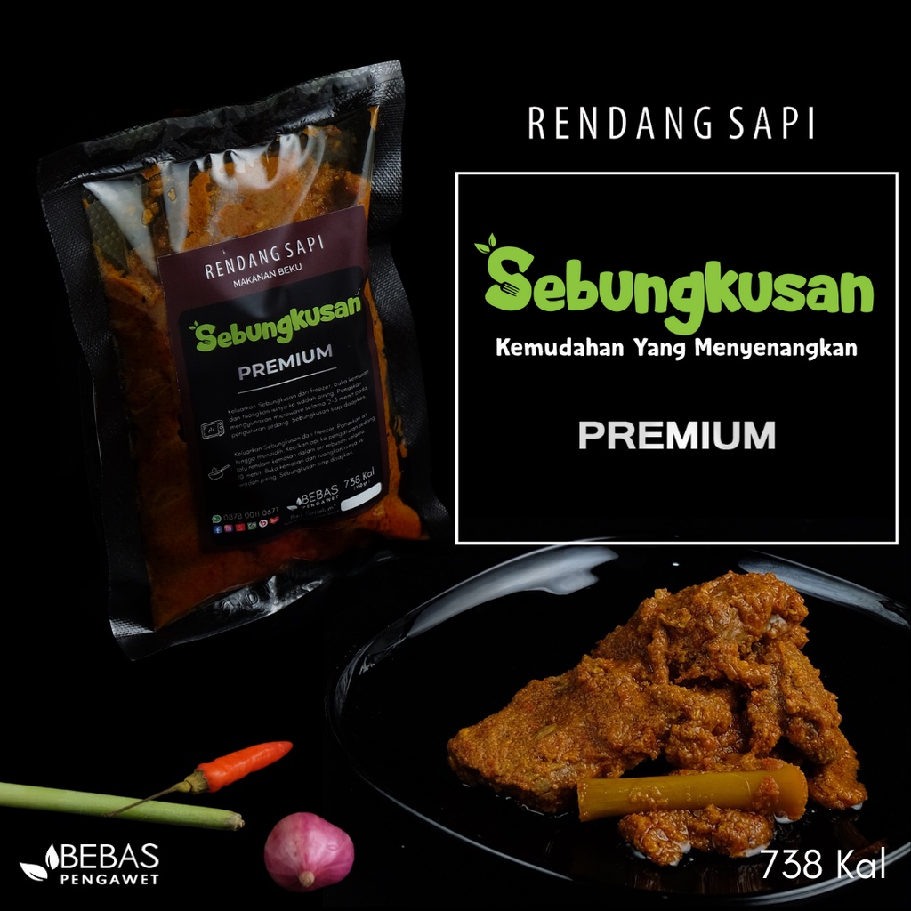 

Sebungkusan Premium - Frozen Food Rendang Sapi - Porsi 150 G